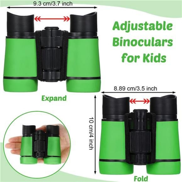 9 Pack Shockproof Mini Compact Binoculars for Kids 3-12 Years, 9 Colors - Picture 3 of 7